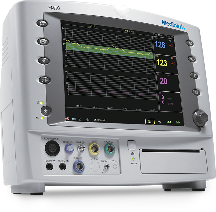 Monitor fetal FM10 de Mediblu, distribuido por IBS